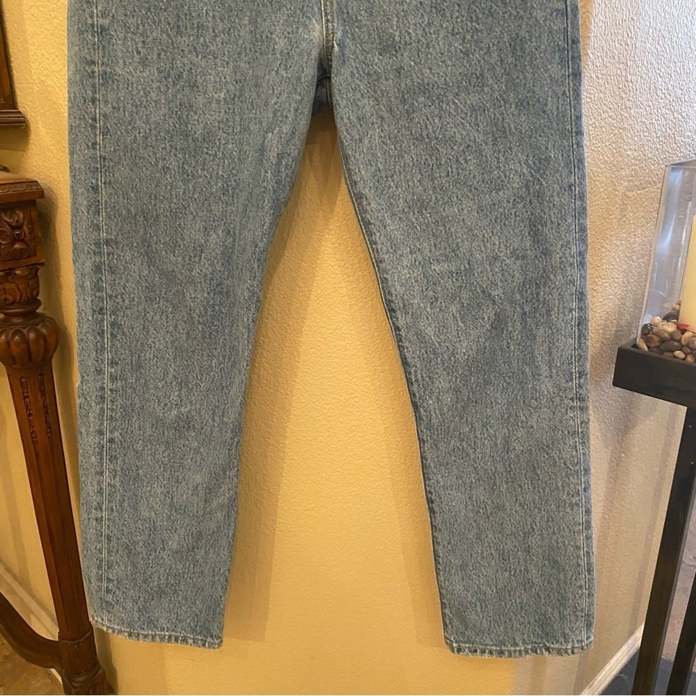 LEVI’S Premium Women Blue Buttoned Fly Wedgie Straight Jeans Size 28 - Picture 3 of 10